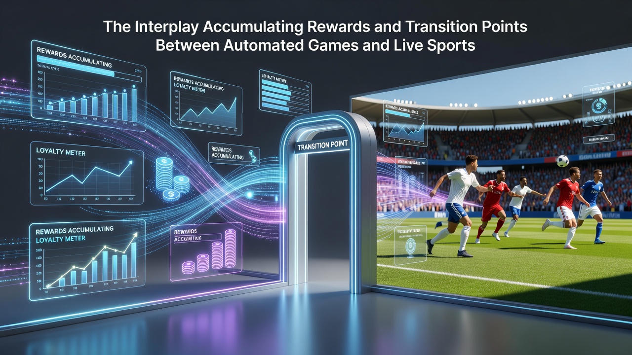 Digital interface displaying loyalty points converting into sports betting options during a live event transition